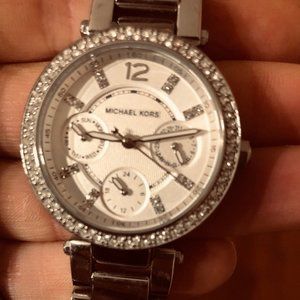 Michael Kors Women's Parker Silver-Tone Watch